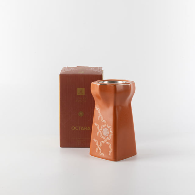 Otantik Octara - Incense Burner - Orange & Silver 6"*3.5"