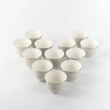 Otantik Sidrah - Arabic Coffee Cups Set (12-Pc) - Midnight Silver - 80ml