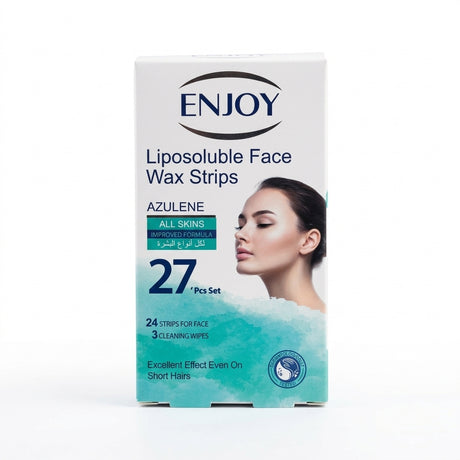 Enjoy Azulene Liposoluble Face Wax Strips – 27-Piece Set