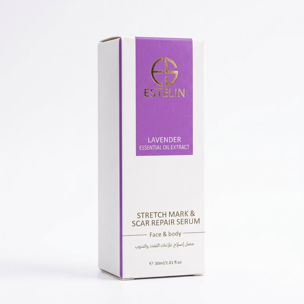 Estelin Lavender Essential Oil Extract Stretch Mark & Scar Repair Serum for Face & Body - 30ml