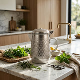 Diamonds Aluminium Pitcher with Embossed Design, Silver – 1 Litre