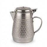 Diamonds Aluminium Pitcher with Embossed Design, Silver – 1 Litre