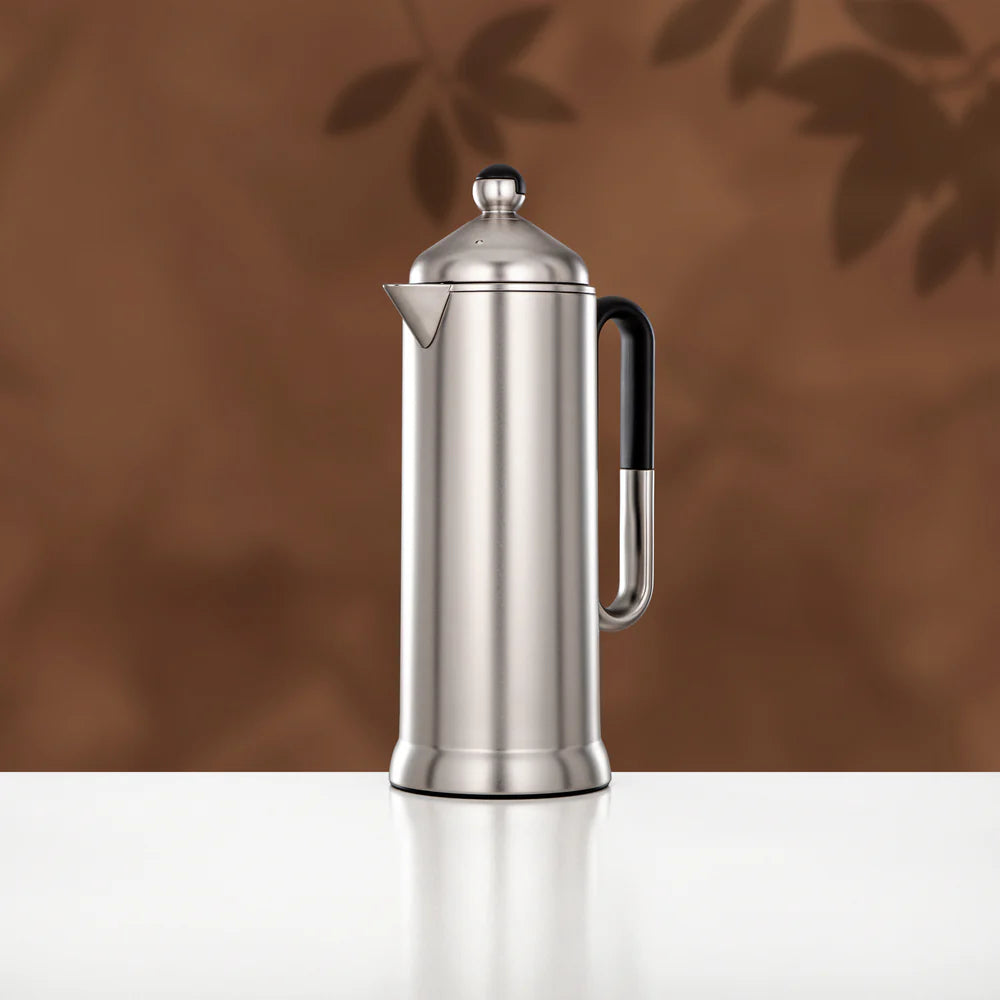 Almarjan 2 Pieces Vacuum Flask Set, Matt Nickel & Black