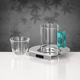 Almarjan 21 Pieces Tea & Coffee Set, Silver & Tiffany Marble