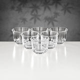 Almarjan 21 Pieces Tea & Coffee Set, Gun Black & Travertine Marble