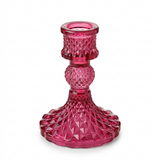Faceted Crystal Candle Holder – 10 cm
