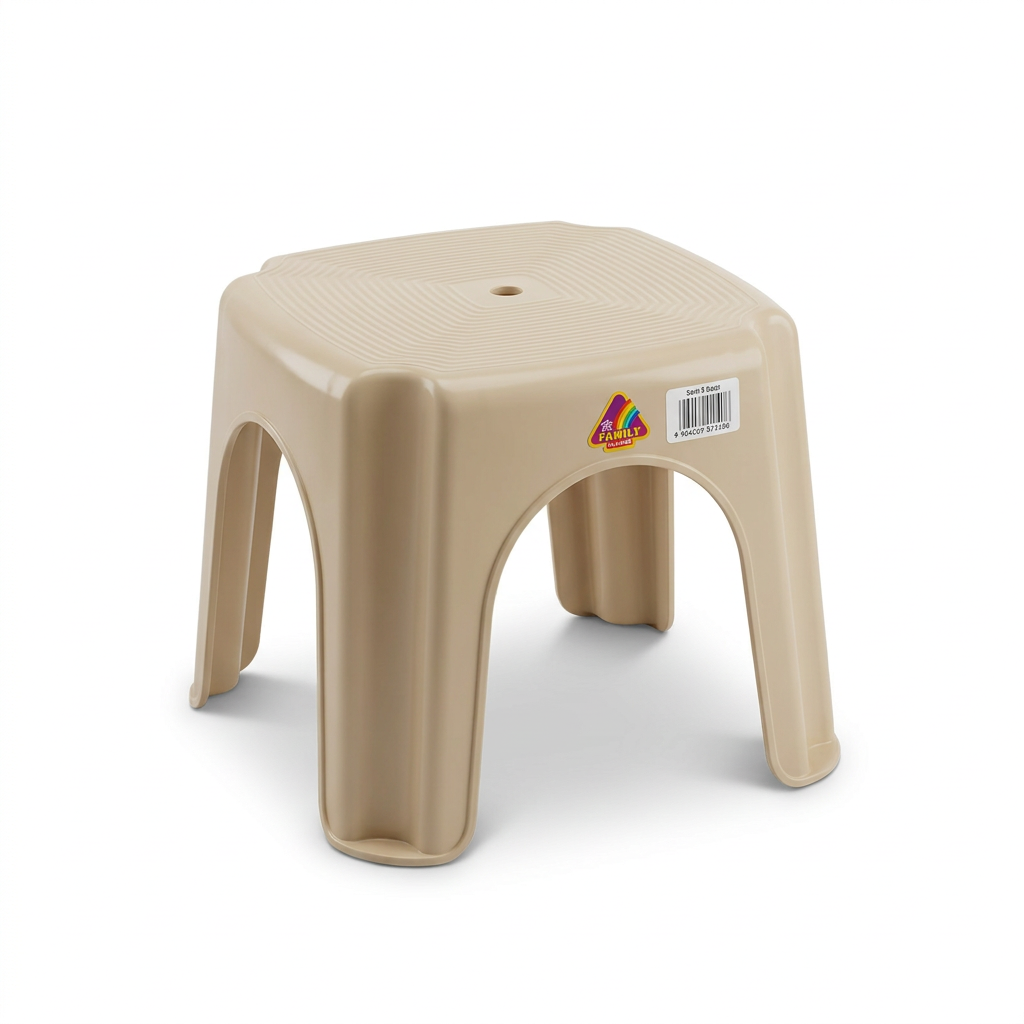 Family Plastic Stool Beige - 20×25cm