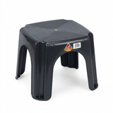 Family Plastic Stool – Black, 25 × 30 cm

