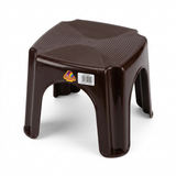 Family Plastic Stool – Dark Brown, 20 × 25 cm

