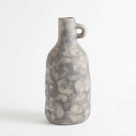 Flower Vase with Loop Handle Grey - 30cm