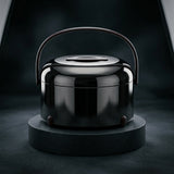 Almarjan 3-Piece Hot Pot Set 2.5, 3.5 & 4.5 Litres – Gun Black with Dark Wood