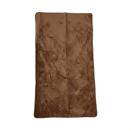 Fur Door Mat with Bound Edges Brown – 80×140cm