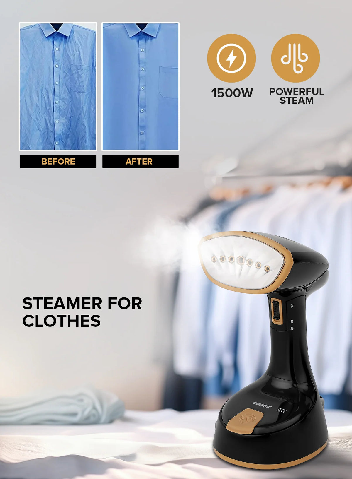 Geepas Handheld Garment Steamer GGS25034