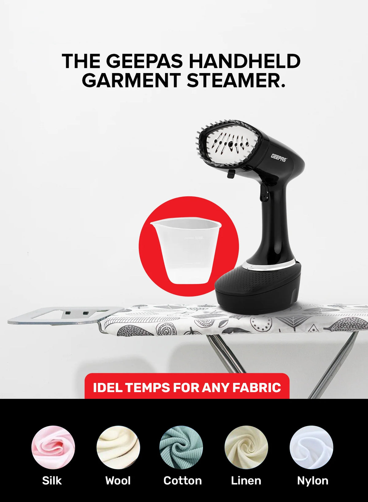 Geepas Handheld Garment Steamer GGS25041