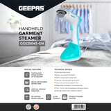 Geepas Handheld Garment Steamer GGS25043-GN