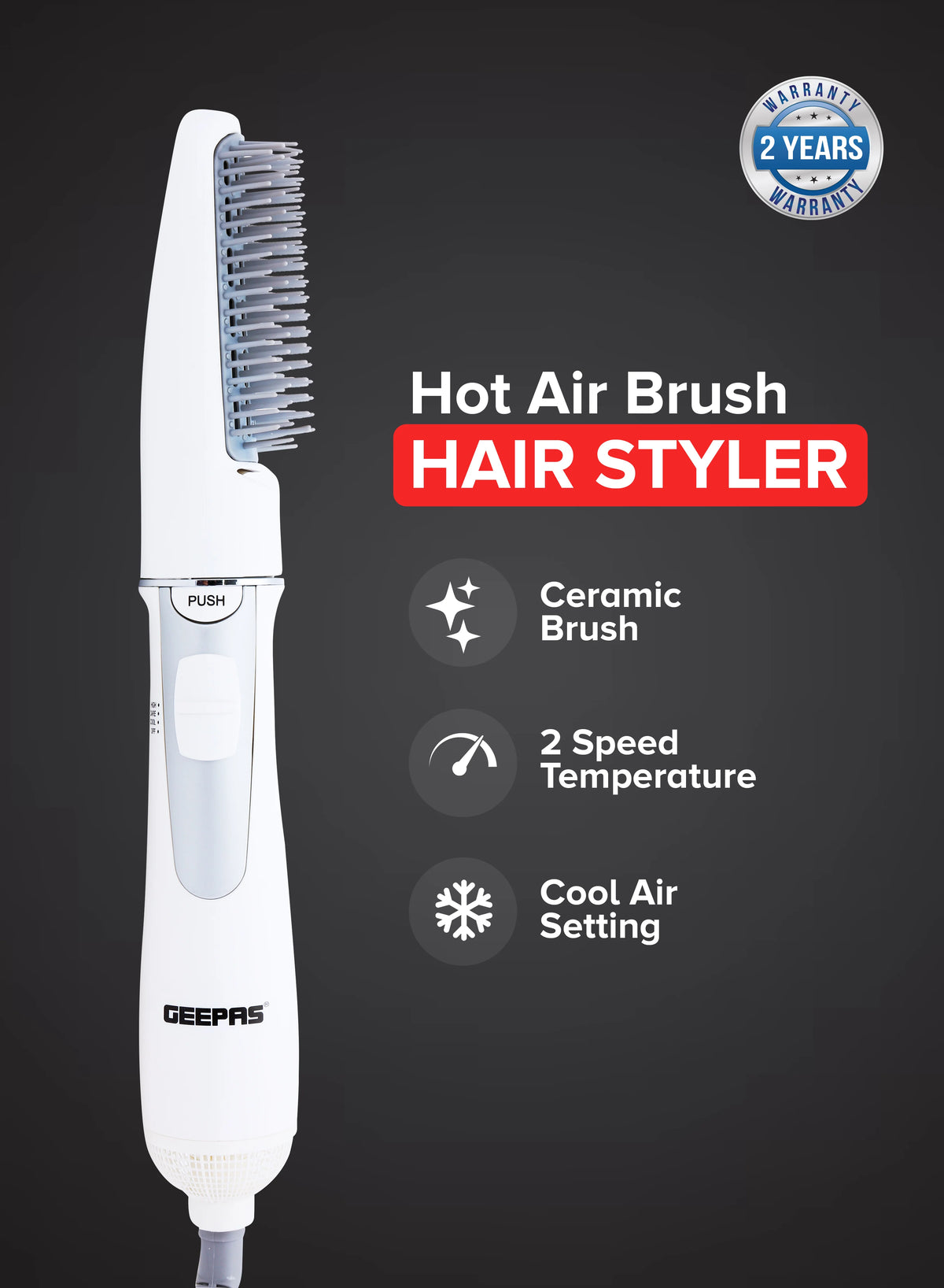 Geepas 2-in-1 Hair Styler GH652N1