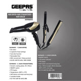 Geepas 3-in-1 Hair Dryer, Hair Straightener & Hair Curler GHF86055