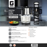 Geepas Digital 5-in-1 Food Processor GMC42034