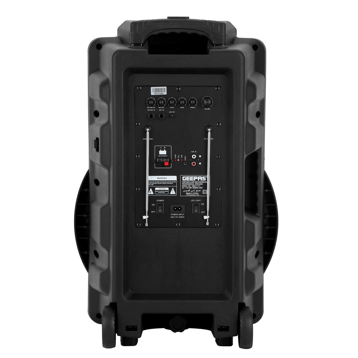 Geepas Rechargeable Trolley Speaker GMS11131