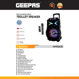 Geepas Rechargeable Trolley Speaker GMS11131