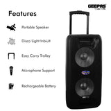 Geepas Portable & Rechargeable Professional Speaker GMS8574