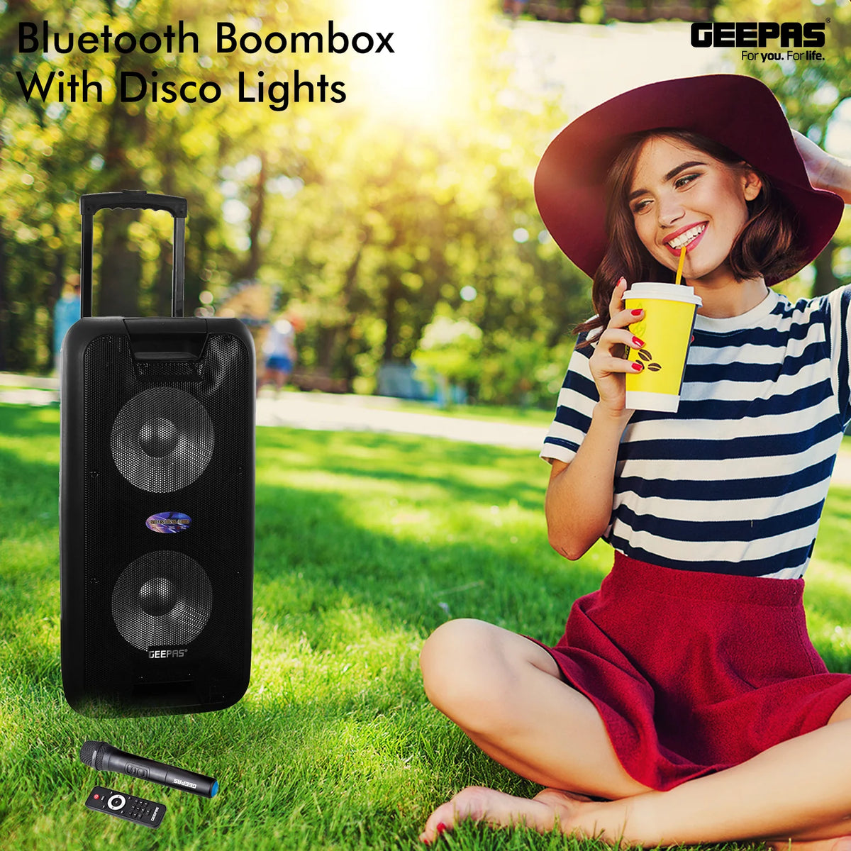 Geepas Portable & Rechargeable Professional Speaker GMS8574