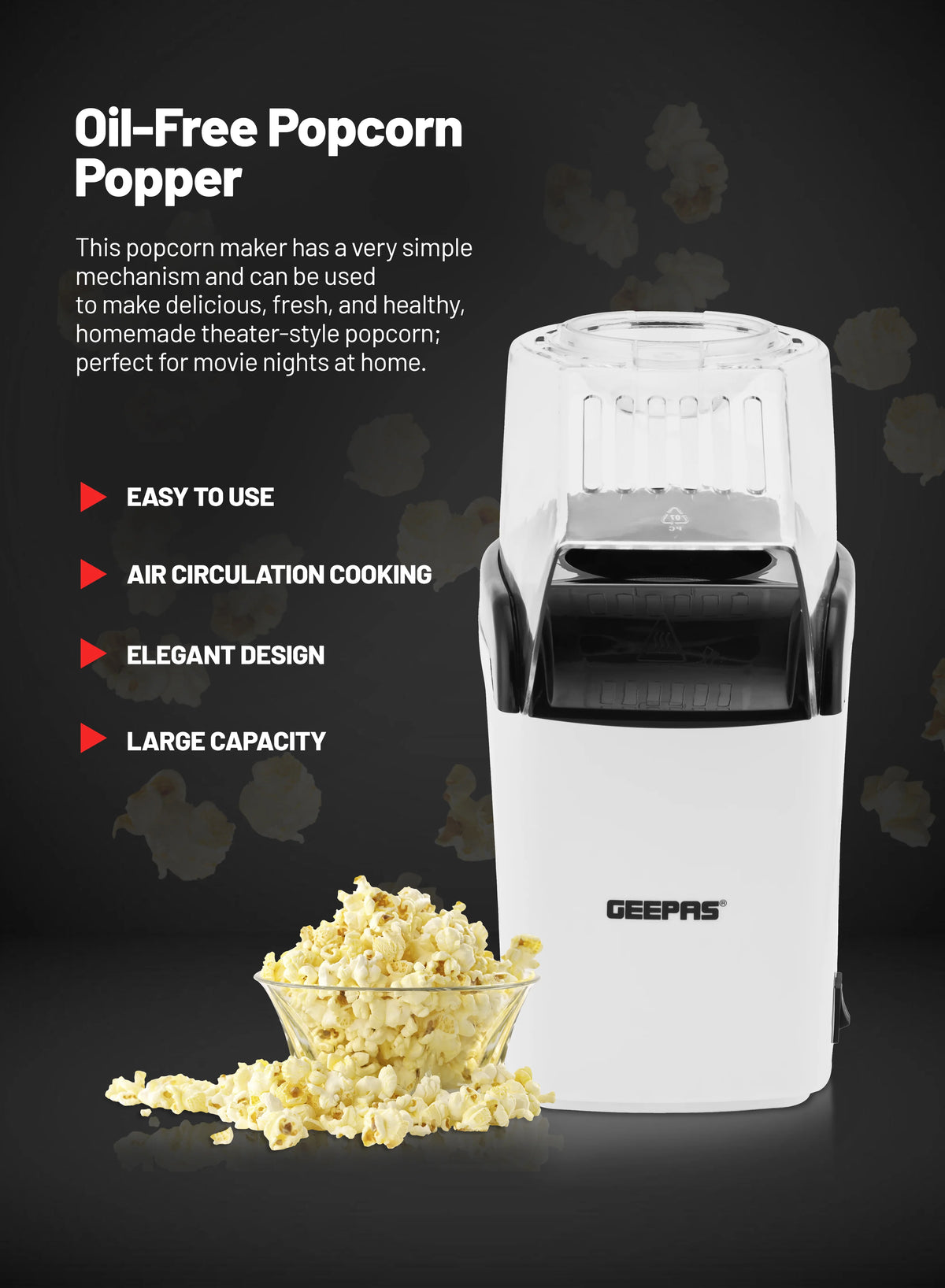 Geepas Popcorn Maker GPM840