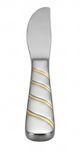Stainless Steel Knife Set of 6 – 22cm Silver & Gold Accent