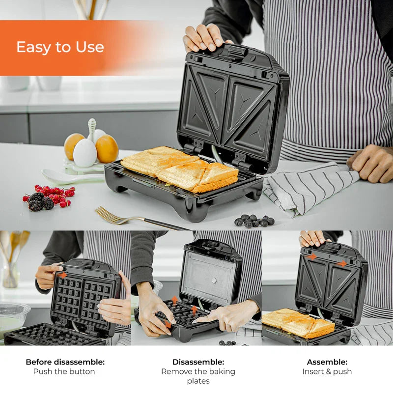 Geepas 3-in-1 Sandwich Maker GSM5425