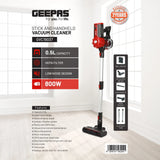Geepas 2-in-1 Stick & Handheld Vacuum Cleaner 800W with HEPA Filter GVC19037