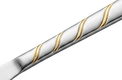 Stainless Steel Knife Set of 6 – 22cm Silver & Gold Accent