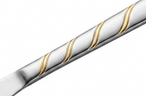 Stainless Steel Knife Set of 6 – 22cm Silver & Gold Accent