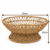 Wire Fruit Basket with Pedestal Base | 25×10 cm | Artisan Home Accent Woven Color