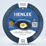 Henlee Non-Stick Concave Tawa 28 cm – 4 mm Thickness