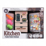 Jawda Kitchen Fridge Play Set with Food Accessories – 18 Pieces, Ages 3+
