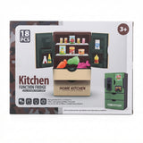 Jawda Kitchen Fridge Play Set with Food Accessories – 18 Pieces, Ages 3+