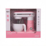 Happy Gourmet Toy Stand Mixer with Sound & Light – Pink & White, 10 Inch, Ages 3+