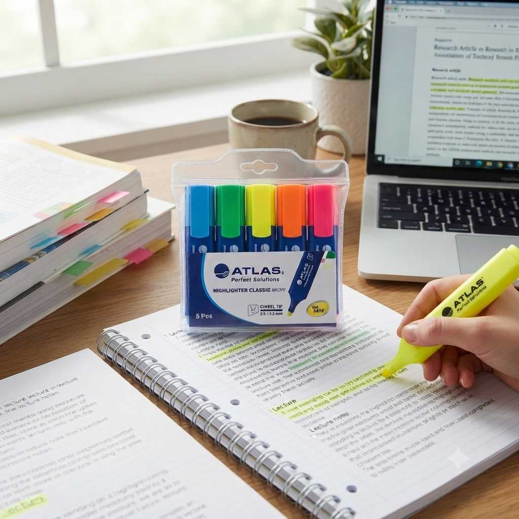 Atlas Highlighter Classic MH20Y – 5 Pcs Set