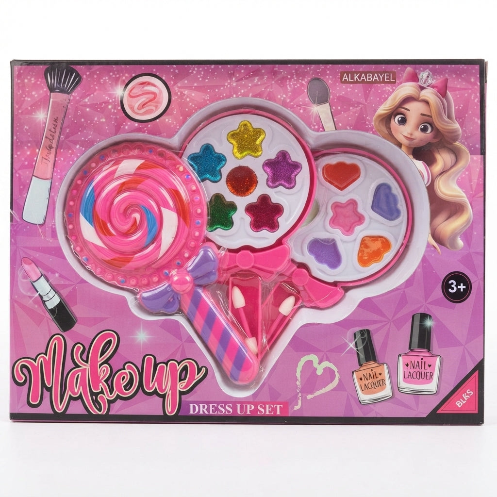 Lollipop-Shaped Kids Makeup Dress-Up Set