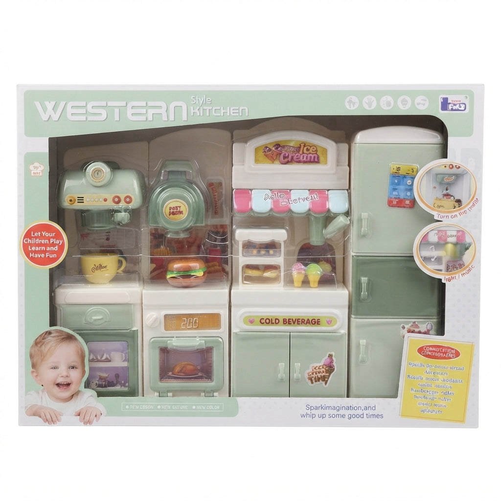 Lenca Play set kitchen Coffee shop with light and sound