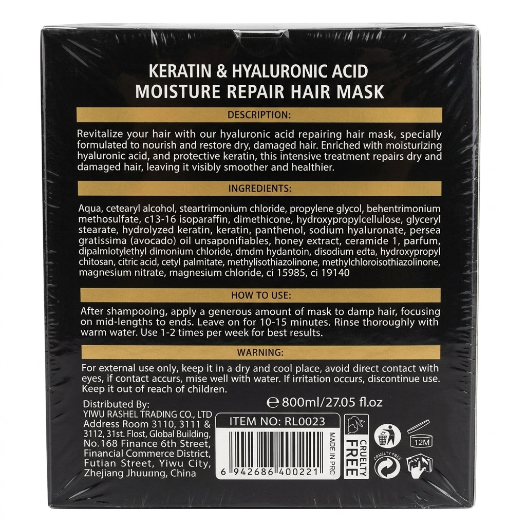 Royallines Keratin & Hyaluronic Acid Moisture Repair Hair Mask – 800ml