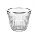 Casco 18-Piece Glass Tea & Cawa Cup Set with Silver Accent – 6 Tea Glasses, 6 Saucers & 6 Cawa Cups