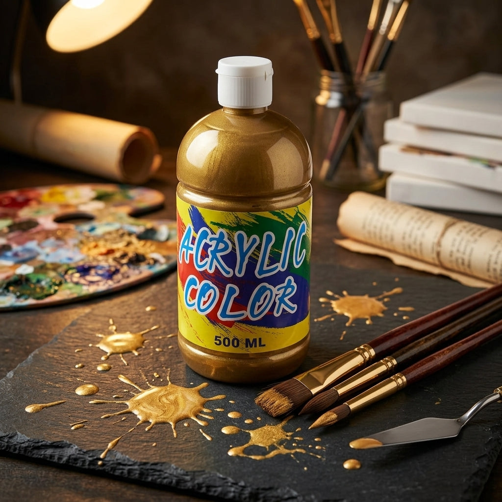 Basic Acrylic Color Paint 500ml – Gold