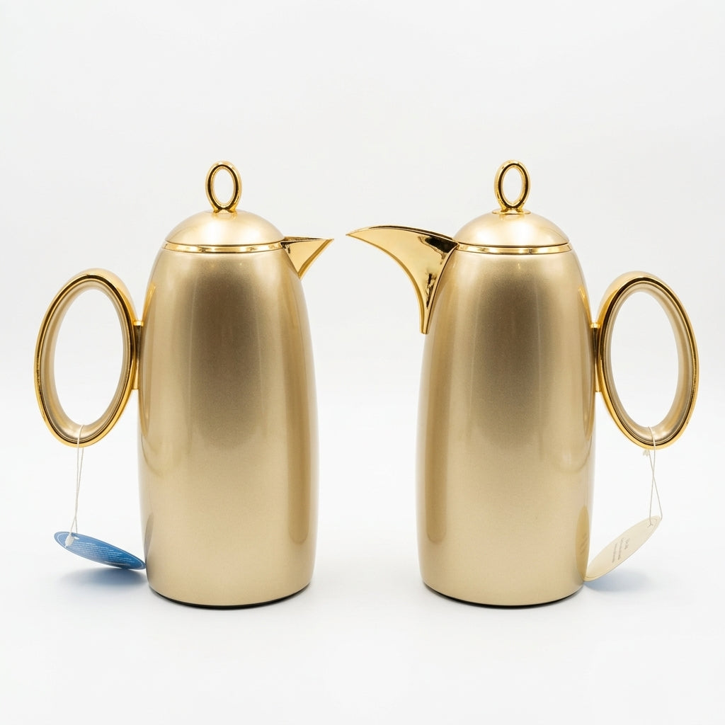 Pilsco Vacuum Flask Set, 2 × 1 Litre, Gold
