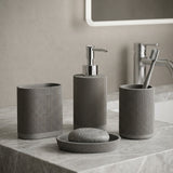 Iisdoo 4-Piece Resin Bathroom Accessories Set, Dark Grey