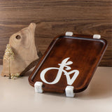 Otantik Sidrah - Stainless Steel Serving Tray - Walnut Gold 54*34 cm