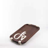 Otantik Sidrah - Stainless Steel Serving Tray - Walnut Gold 54*34 cm