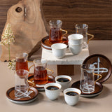 Otantik Sidrah - Tea Set (18-Pc) - Walnut Gold