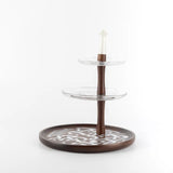 Otantik Sidrah - 3 Tier Cake Stand - Walnut Gold 32cm