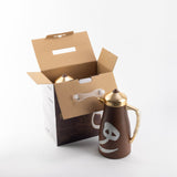 Otantik Sidrah - Vacuum Flask / Thermos (Set of 2) - Walnut Gold